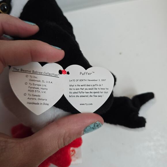 Vintage 1997 Puffer Penguin Ty Beanie Baby - Picture 5 of 5
